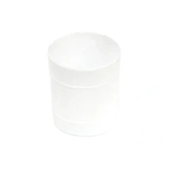 Ai PTFE 34/45 Joint Sealing Sleeve, plain white PTFE sleeve, white background