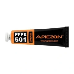 Apiezon PFPE 501 Vacuum Grease 100g, black and orange tube with white cap, white background