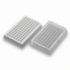 Ai PCR Plates, white and clear skirted 96-well plates, representative image