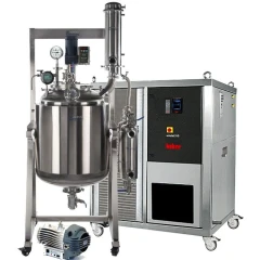 Ai 200L SST Reactor Crystallization Package, stainless reactor on frame with large circulator cabinet and pump