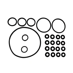 Ai SR50-SR200 Stainless Reactor Service Kit, line drawing of O-rings in several sizes