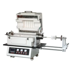 Ai RTP1200 Fast Sintering Furnace, Halogen, open white tube furnace with gauge, rails and front controls