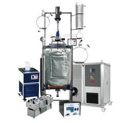 Ai 100L Glass Reactor Crystallization Package, insulated reactor with chiller, circulator, pump and controller