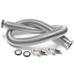 Ai KF25 2m Flexible Stainless Bellow Kit, coiled bellow hose with two clamps and two centering rings