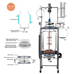 Ai 150L Single Jacketed Filter Glass Reactor – view 6