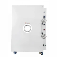 Ai AT360 1000L Vacuum Drying Oven, large white cabinet with round viewing window, handwheels, gauge and casters