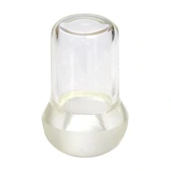 Ai Glass Reactor Condenser Port Hollow Stopper, clear glass stopper with a frosted ground base