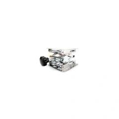 Ai 4 x 4" Stainless Steel Lab Scissor Jack, stainless platforms on scissor arms with black knob, small image