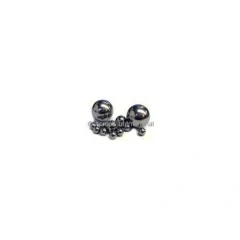 Polished Tungsten Carbide Grinding Balls, shiny metal balls in two sizes, small watermarked image