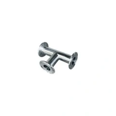 Ai 1.5" 316L SST Sanitary Tri-Clamp Tee, polished stainless tee with three flanged ends, small image