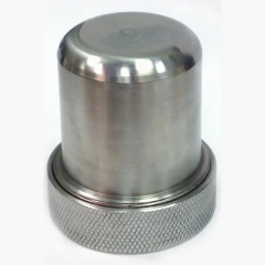 80ml Stainless Steel Grinding Jar MSS.80, brushed stainless jar with knurled base ring