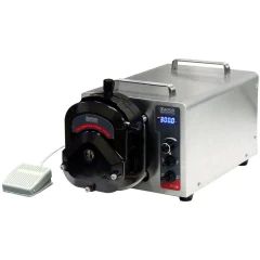 Ai P12M 12 L/min SST Peristaltic Pump, ETL, stainless housing with black pump head, display, knobs and foot pedal