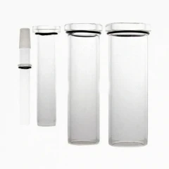Ai SolventVap Vapour Duct with Sealing Gasket, clear glass ducts in four sizes with black gaskets
