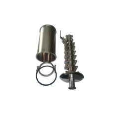 1.5" 2nd Stage Dewaxing System w/ Ball Valve, stainless tube beside clamped inner column, spare clamp and gasket