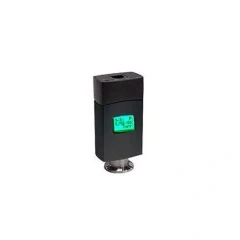 Agilent PCG-750 Pirani Capacitance Gauge, black gauge body with green display on a stainless flange