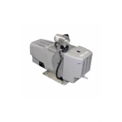 Agilent IDP-3 Scroll Pump, Inlet Valve, grey pump housing with valve mounted on top and cable