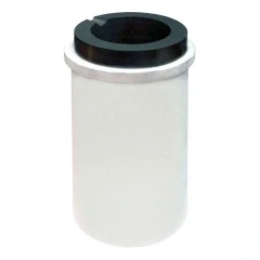 Graphite Crucible with SiO2 Liner, 150ml, white outer cylinder with black crucible rim on top