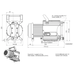 Vacuubrand MD 1C 0.9 CFM Diaphragm Pump – view 2