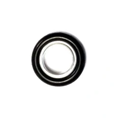Ai KF16/NW16 Centering Ring, stainless ring with black O-ring, top view