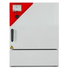 Binder KB 53 Refrigerated Incubator, light grey cabinet with red control corner, display, dial and lower section