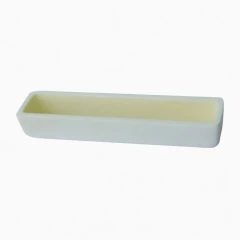 Alumina Crucible, Rectangular Sample Holder, white rectangular boat-shaped ceramic crucible