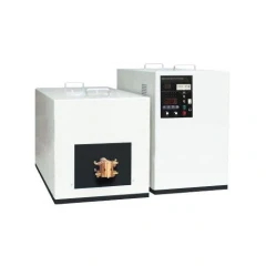Ai IH45AB 45kW Split Induction Heater, two white cabinets, control unit and station with copper terminals