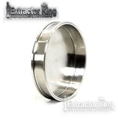 Splatter Platters, 4" to 12", SS304, shallow polished stainless dish with clamp flange rim