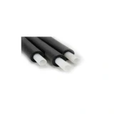 Ai 1/2" Insulated Silicone Chiller Tubing, 6 Ft, translucent tubing inside black foam insulation, three cut ends