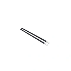 SiC Heating Elements for High Temp Furnaces, dark U-shaped rod element with silver end terminals