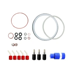 Ai Service Kit for 2R50f Glass Filter Reactor, O-rings, gaskets, red caps with hose barbs and blue fitting