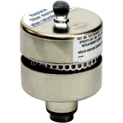 Welch 1417 Oil Mist Filter for 1400 DuoSeal, metal canister filter with perforated band and threaded base