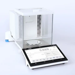 Radwag XA 310.5Y.A 310g Analytical Balance, glass draft shield with round pan and touch screen display