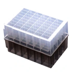 NEST Deep Well Plates, Square Well, Sterile, clear plate with square wells set in a dark tinted base