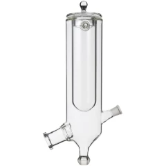 Ai 2L Rotovap Dry Ice Cold Trap Condenser, clear glass cold finger vessel with lid and side joints