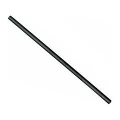 1/2" x 14" Graphite Stirring Rod, plain black cylindrical rod on white background