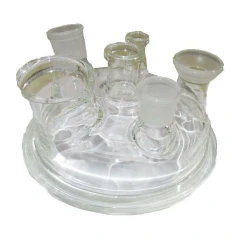 Ai Reactor Lid, 265mm OD, 6 Ports, clear glass lid with six ground glass necks of different sizes