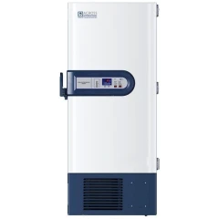 Ai RapidChill 20 CF -86°C ULT Freezer 110V, white upright freezer with blue door panel and blue base grille