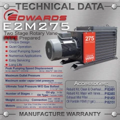 Edwards E2M275 180 CFM Rotary Vane Pump – view 4
