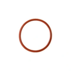 High Temp Door Gasket for FO Series Ovens, red-orange round rubber ring gasket, white background