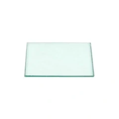 Tempered Door Glass Set for AT Series Ovens, flat pane of clear glass with green-tinted edge
