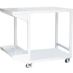 Ai MC75 Mobile Cart for 5.0/7.5 CF Ovens, white steel frame cart with top and bottom shelves on casters