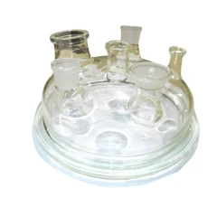 Ai Reactor Lid, 340mm OD, 6 Ports, clear glass dome lid with six ground glass necks