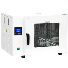 Ai 1.9 Cu Ft 200°C Forced Air Oven, 316L, white cabinet with window door, black handle and blue display