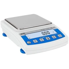 Radwag WTC 600 600g 0.01g Precision Balance, white balance with square steel pan and blue keypad display