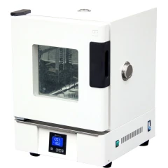 Ai 1.5 Cu Ft 250°C Forced Air Oven, 316L, white cabinet with window door, side handle and display below