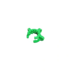 Plastic Keck Clips for 24/40 Joints, 5-Pack, one green plastic clip shown on a white background