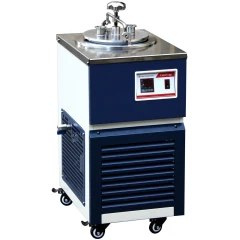 Ai T40 -40°C 4.6L 316L Cold Trap, blue cabinet on casters with stainless top, lid fittings and control panel