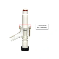 Ai 1" Glass Drain Port with PTFE Valve – view 2