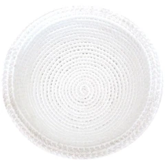Heating Bowl for Ai DigiM Heating Mantles, white woven fabric bowl seen from above