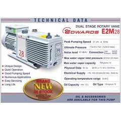 Edwards E2M28 21 CFM Dual-Stage Vacuum Pump – view 2